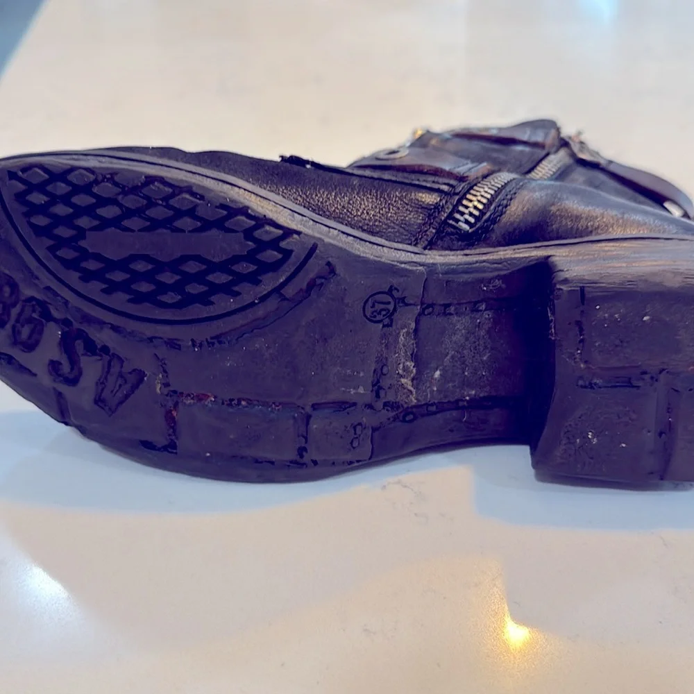 A.S. 98 women’s black combat boot - Picture 4 of 6